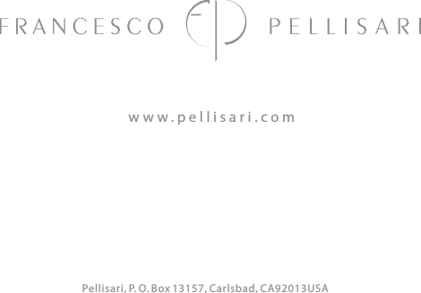 w w w . p e l l i s a r i . c o mPellisari, P. O. Box 13157, Carlsbad, CA92013USA