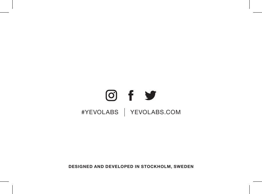 #YEVOLABS      YEVOLABS.COMDESIGNED AND DEVELOPED IN STOCKHOLM, SWEDEN
