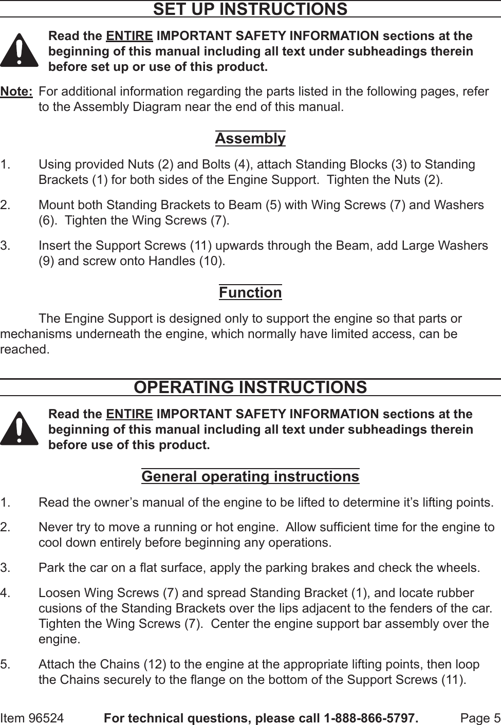 engine support function