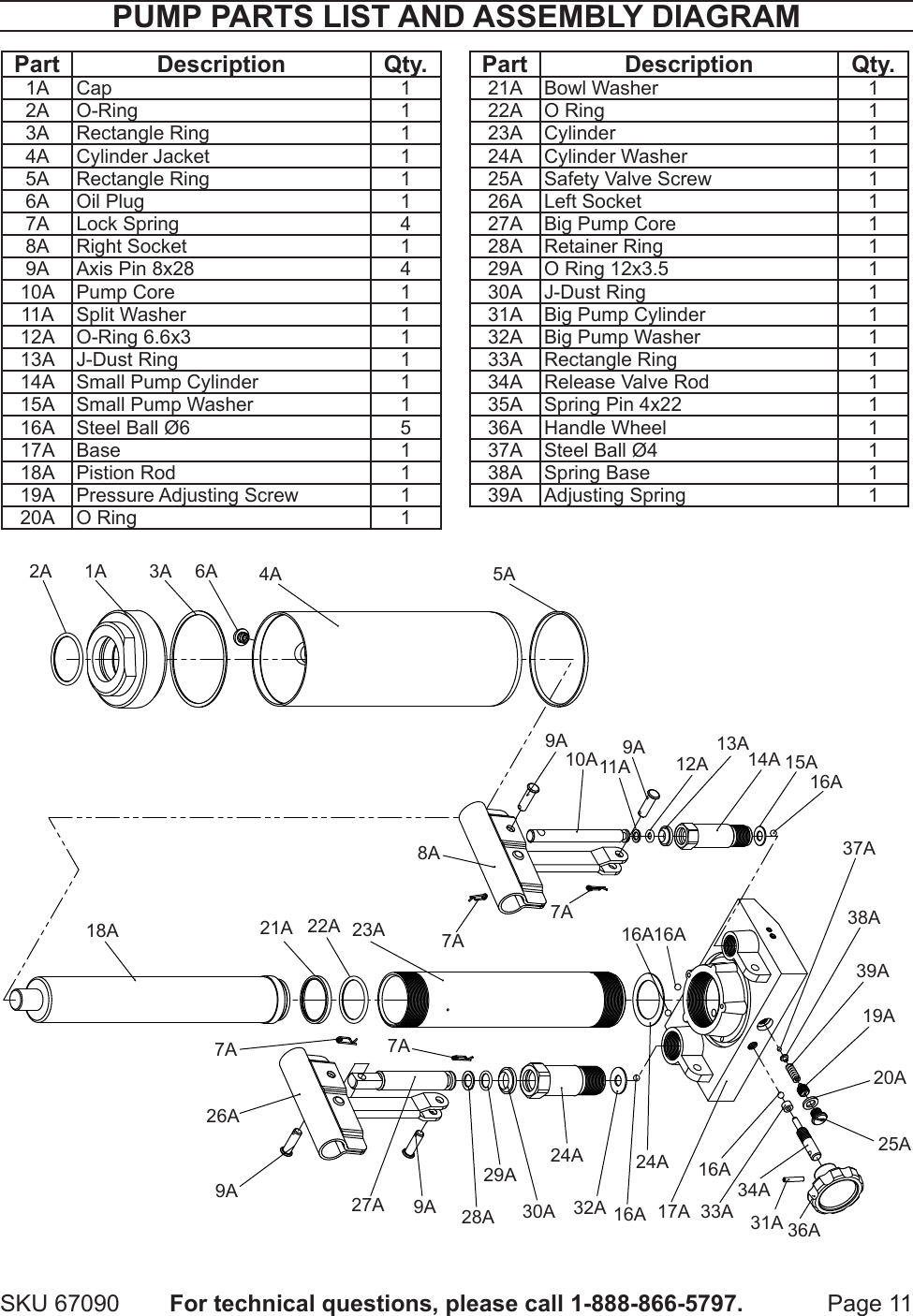 Page 11 of 12 - Harbor-Freight Harbor-Freight-10-Ton-Hydraulic-Log-Splitter-Product-Manual-  Harbor-freight-10-ton-hydraulic-log-splitter-product-manual