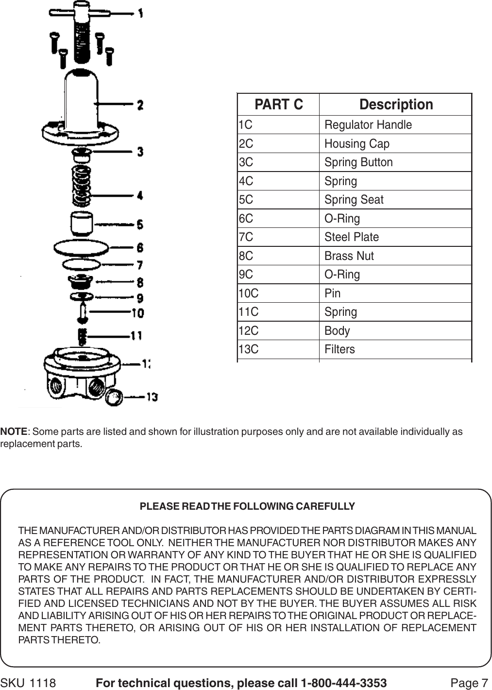 Page 7 of 8 - Harbor-Freight Harbor-Freight-1118-Users-Manual- 45009-92261 Manual  Harbor-freight-1118-users-manual