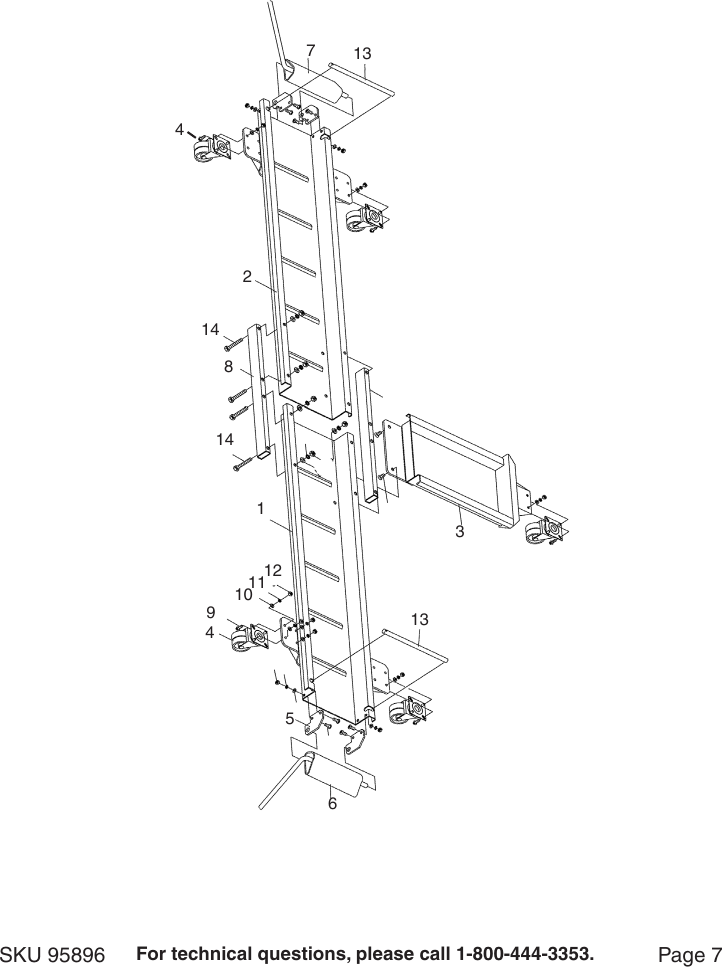 Page 7 of 8 - Harbor-Freight Harbor-Freight-1250-Lb-Capacity-Low-Profile-Motorcycle-Dolly-Product-Manual-  Harbor-freight-1250-lb-capacity-low-profile-motorcycle-dolly-product-manual