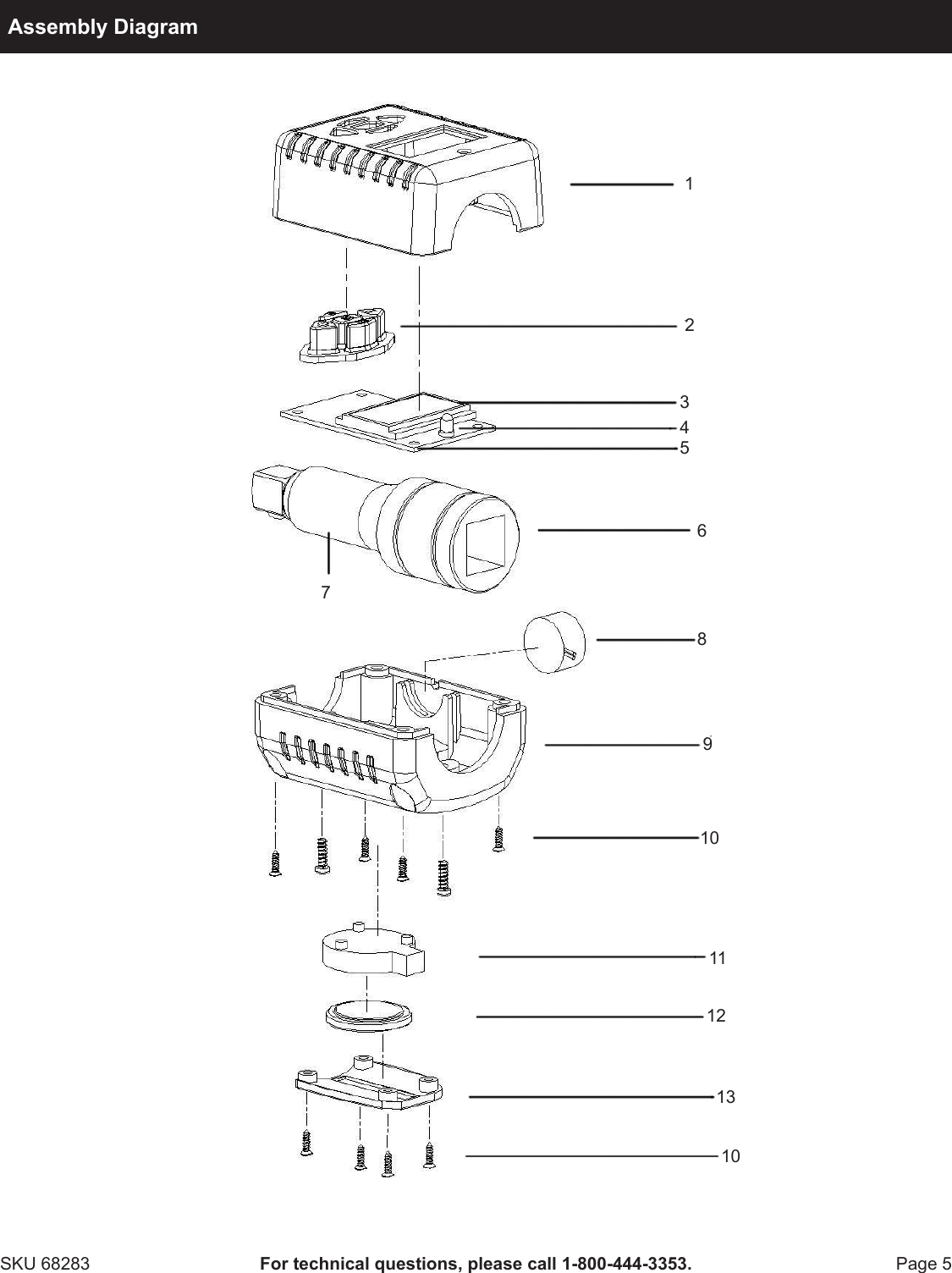 Page 5 of 6 - Harbor-Freight Harbor-Freight-1-2-In-Drive-Digital-Torque-Adapter-Product-Manual-  Harbor-freight-1-2-in-drive-digital-torque-adapter-product-manual