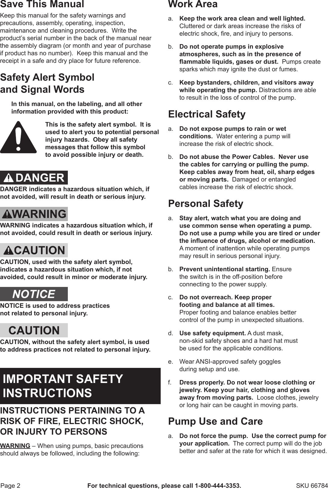 Page 2 of 12 - Harbor-Freight Harbor-Freight-12Volt-Diesel-Transfer-Pump-Product-Manual-  Harbor-freight-12volt-diesel-transfer-pump-product-manual