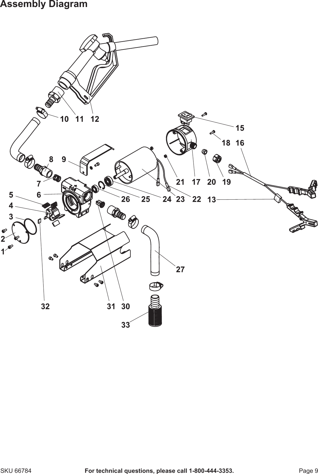 Page 9 of 12 - Harbor-Freight Harbor-Freight-12Volt-Diesel-Transfer-Pump-Product-Manual-  Harbor-freight-12volt-diesel-transfer-pump-product-manual