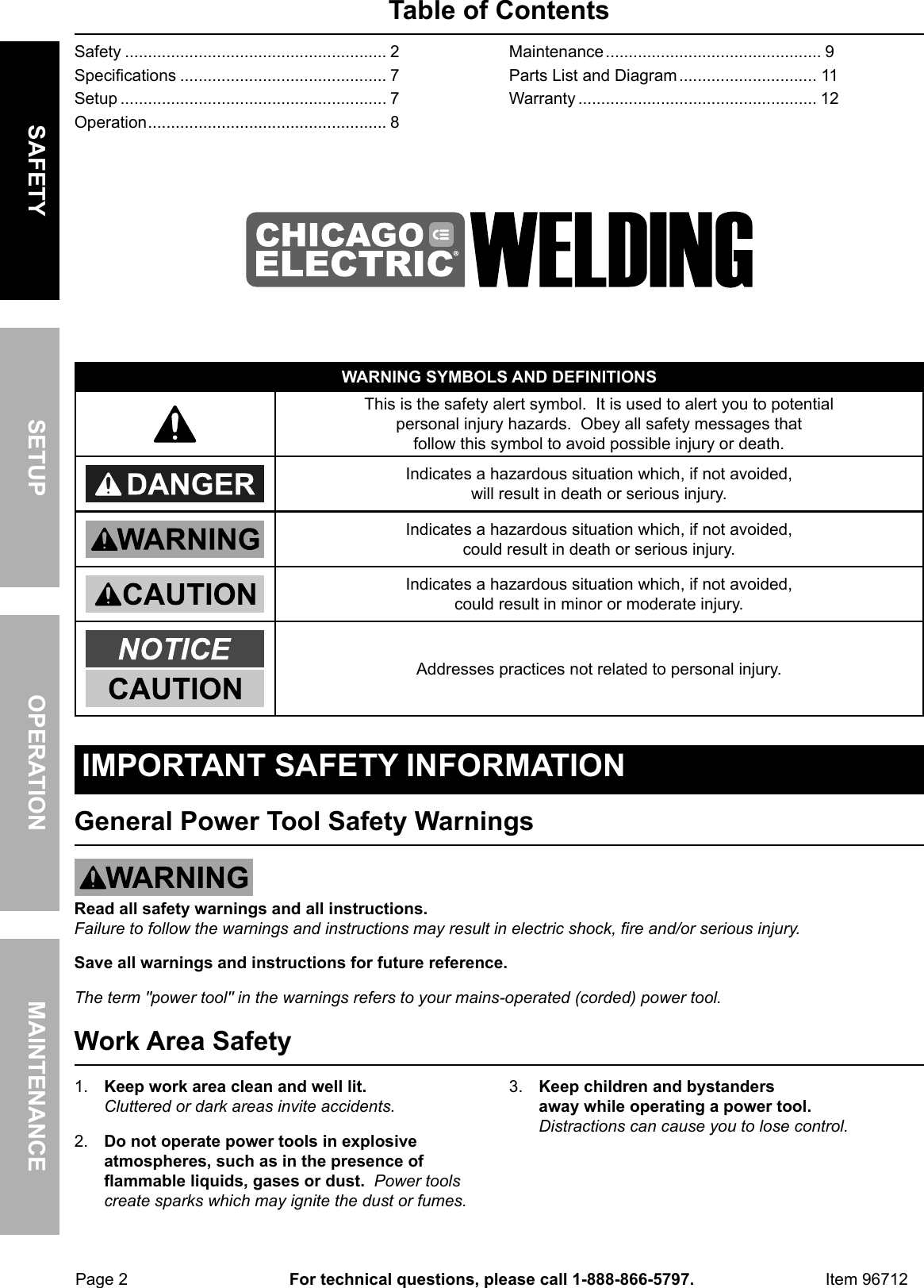 Page 2 of 12 - Harbor-Freight Harbor-Freight-1300-Watt-Plastic-Welding-Kit-With-Air-Motor-And-Temperature-Adjustment-Product-Manual-  Harbor-freight-1300-watt-plastic-welding-kit-with-air-motor-and-temperature-adjustment-product-manual