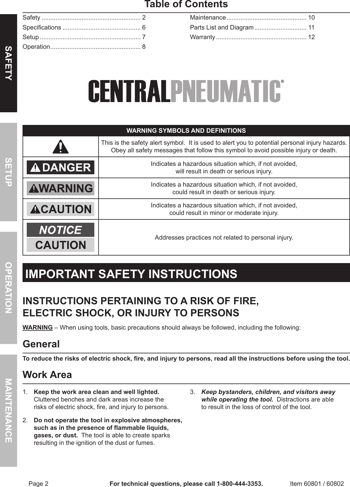 Page 2 of 12 - Harbor-Freight Harbor-Freight-15-Lb-Portable-Soda-Blaster-Product-Manual-  Harbor-freight-15-lb-portable-soda-blaster-product-manual