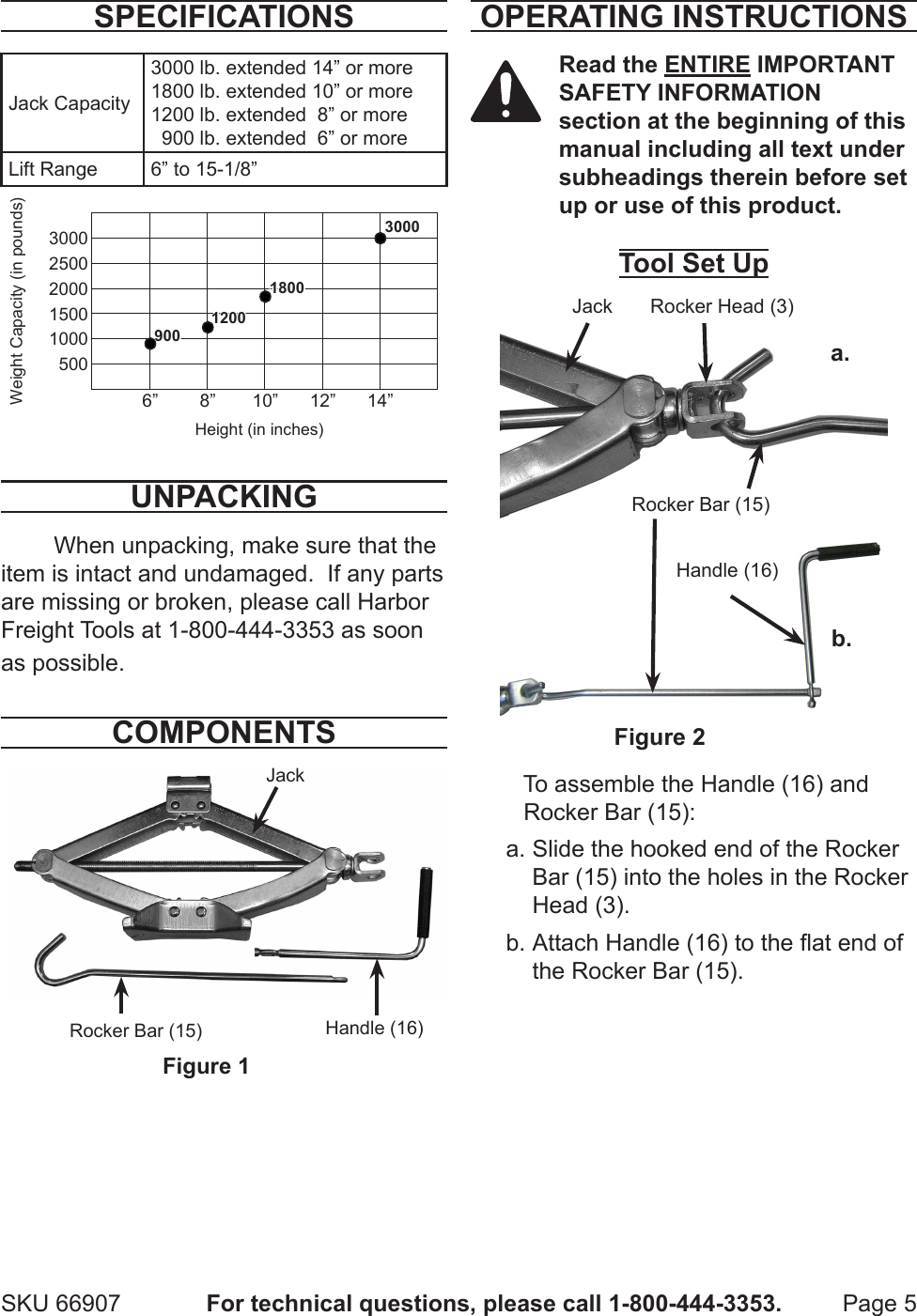 Page 5 of 10 - Harbor-Freight Harbor-Freight-1-5-Ton-Scissor-Jack-Product-Manual-  Harbor-freight-1-5-ton-scissor-jack-product-manual