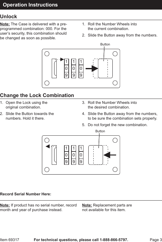 Page 3 of 4 - Harbor-Freight Harbor-Freight-17-In-X-12-In-X-5-In-Aluminum-Case-Product-Manual-  Harbor-freight-17-in-x-12-in-x-5-in-aluminum-case-product-manual