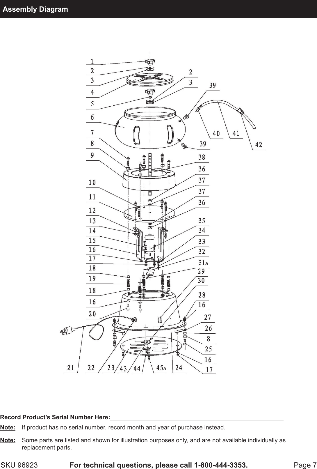 Page 7 of 8 - Harbor-Freight Harbor-Freight-18-Lb-Metal-Vibratory-Tumbler-Bowl-Product-Manual-  Harbor-freight-18-lb-metal-vibratory-tumbler-bowl-product-manual