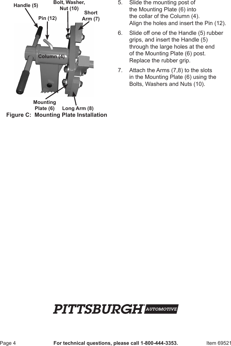 Page 4 of 8 - Harbor-Freight Harbor-Freight-2000-Lb-Capacity-Foldable-Engine-Stand-Product-Manual-  Harbor-freight-2000-lb-capacity-foldable-engine-stand-product-manual