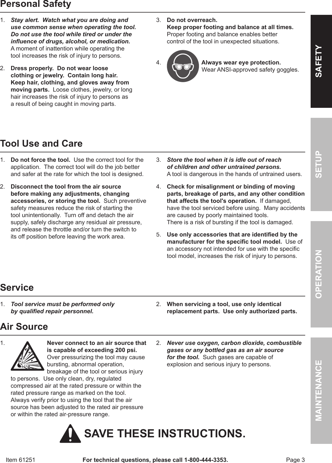 Page 3 of 12 - Harbor-Freight Harbor-Freight-20Gal-Oil-Drain-Tank-Product-Manual-  Harbor-freight-20gal-oil-drain-tank-product-manual
