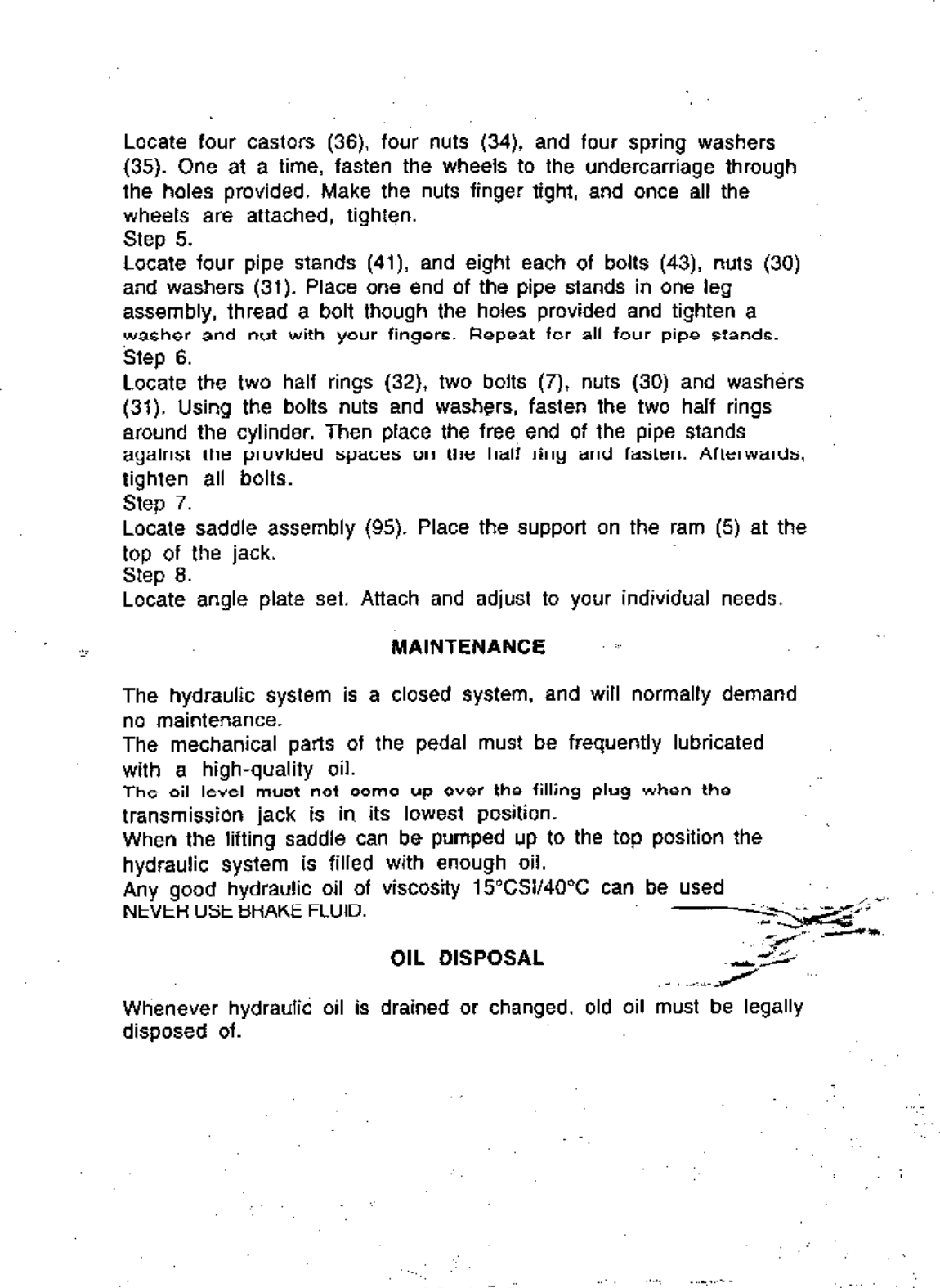 Page 4 of 6 - Harbor-Freight Harbor-Freight-3000-Lb-2-Stage-Transmission-Jack-Product-Manual- 33884  Harbor-freight-3000-lb-2-stage-transmission-jack-product-manual