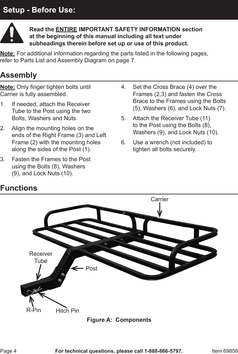 harbor freight atv cargo carrier