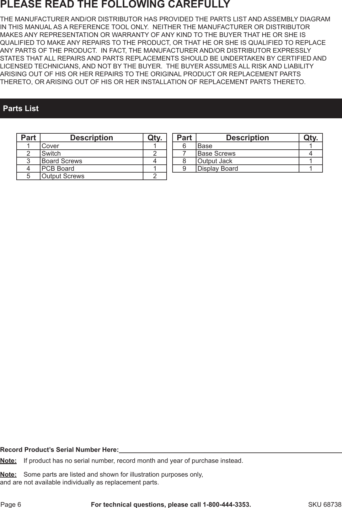 Page 6 of 8 - Harbor-Freight Harbor-Freight-30-Amp-Solar-Charge-Controller-Product-Manual-  Harbor-freight-30-amp-solar-charge-controller-product-manual