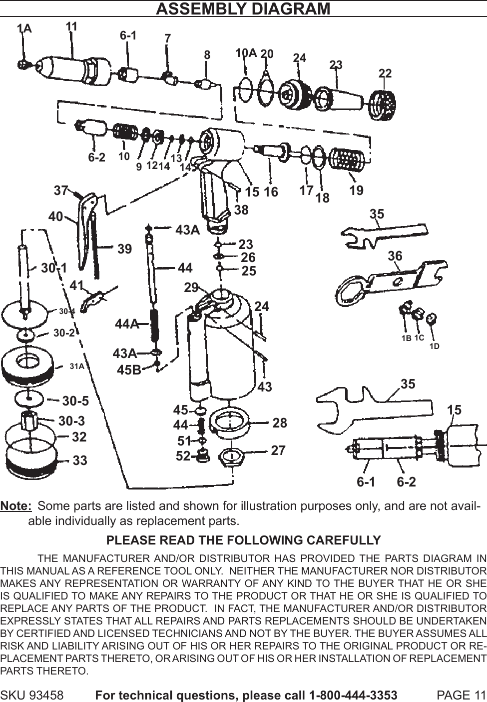 Page 11 of 12 - Harbor-Freight Harbor-Freight-3-16-In-Air-Hydraulic-Riveter-Product-Manual-  Harbor-freight-3-16-in-air-hydraulic-riveter-product-manual