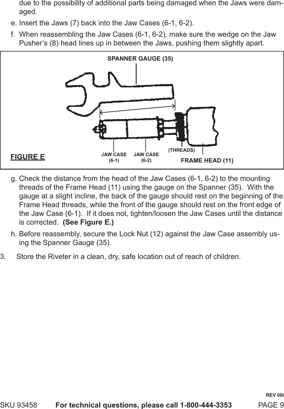 Page 9 of 12 - Harbor-Freight Harbor-Freight-3-16-In-Air-Hydraulic-Riveter-Product-Manual-  Harbor-freight-3-16-in-air-hydraulic-riveter-product-manual