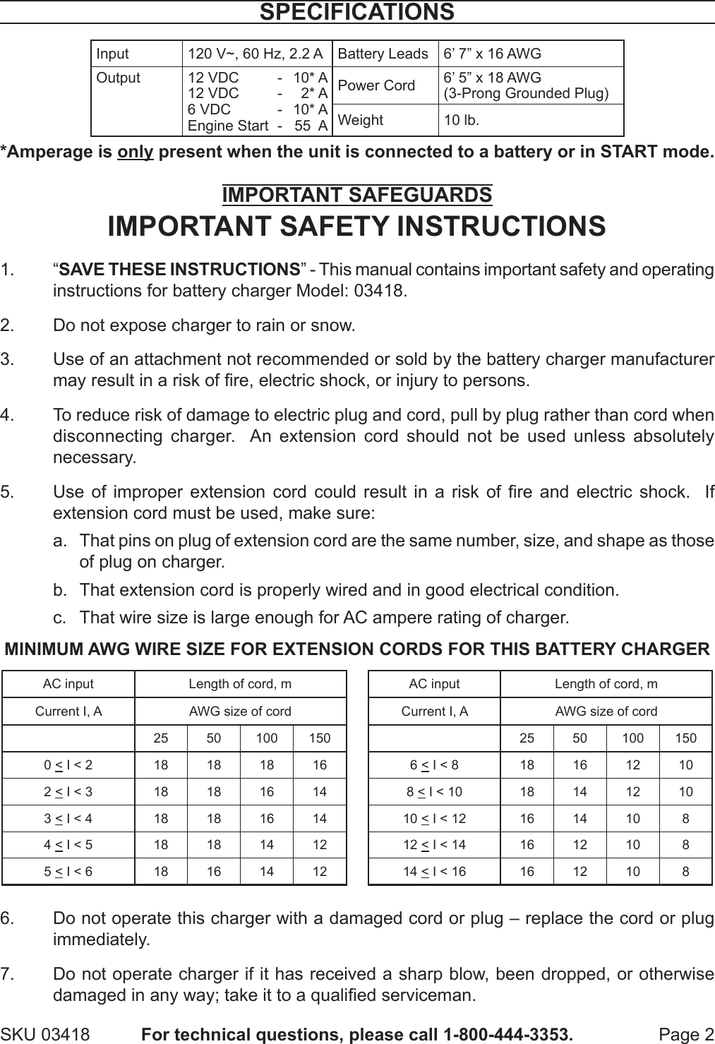 Page 2 of 11 - Harbor-Freight Harbor-Freight-3418-Users-Manual-  Harbor-freight-3418-users-manual