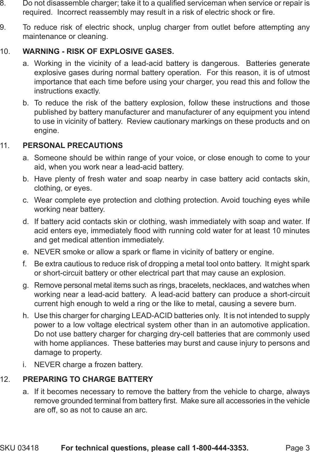 Page 3 of 11 - Harbor-Freight Harbor-Freight-3418-Users-Manual-  Harbor-freight-3418-users-manual