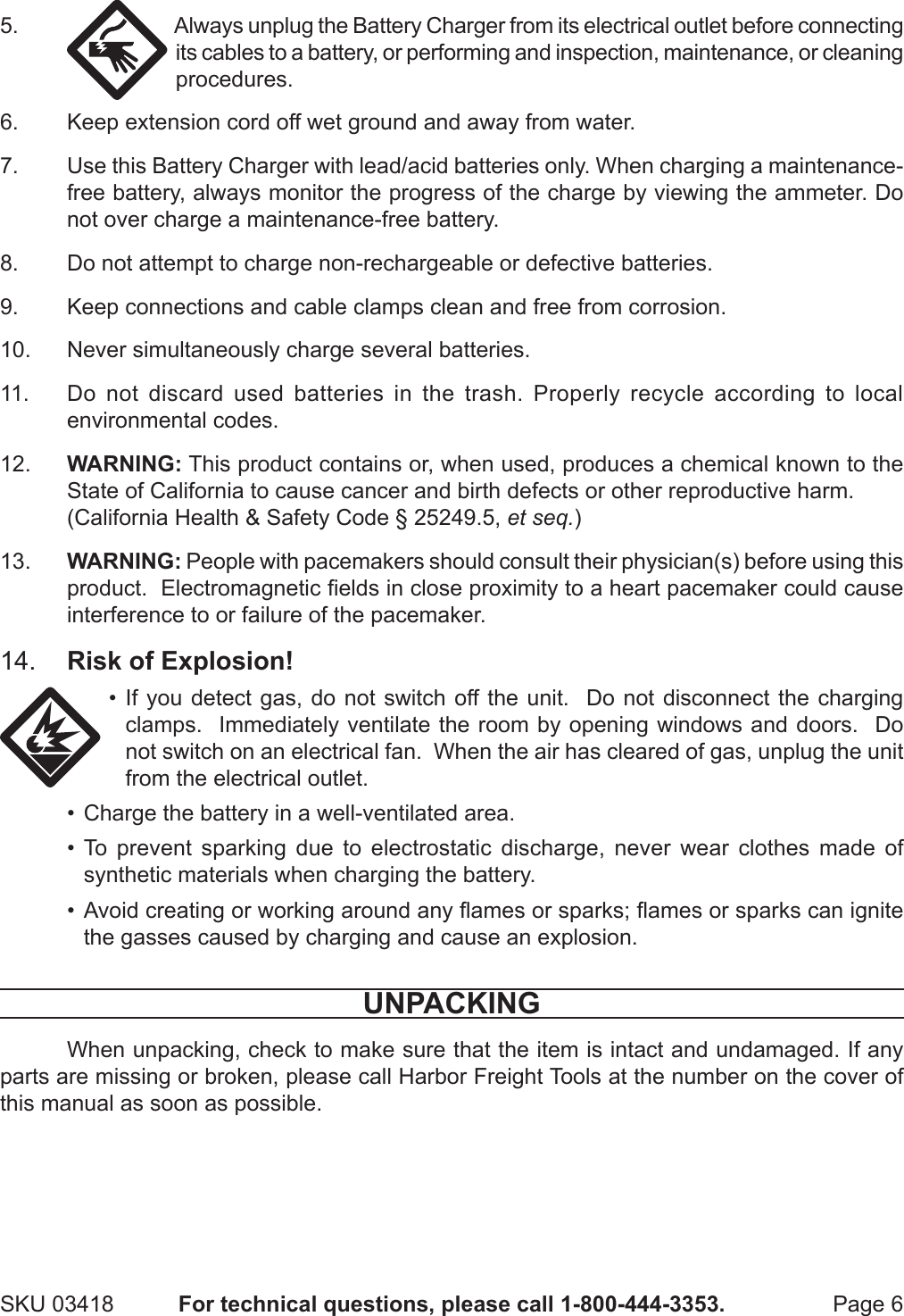 Page 6 of 11 - Harbor-Freight Harbor-Freight-3418-Users-Manual-  Harbor-freight-3418-users-manual