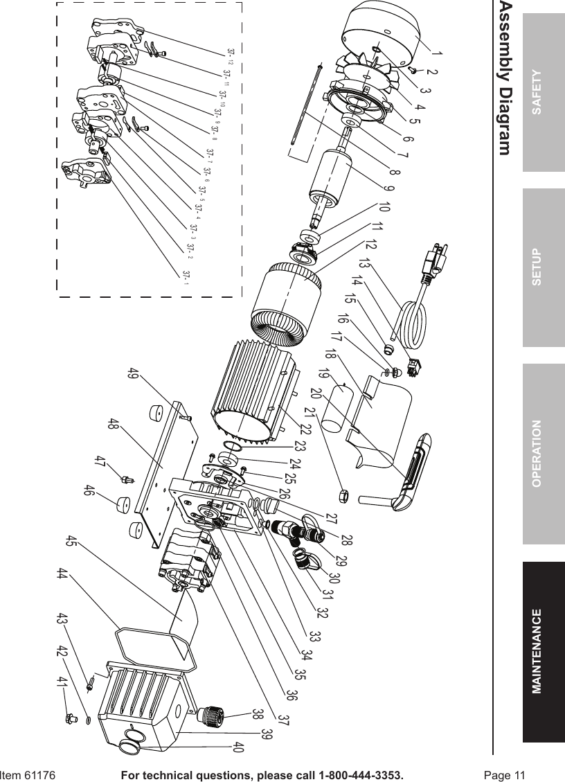 Page 11 of 12 - Harbor-Freight Harbor-Freight-3-Cfm-Two-Stage-Vacuum-Pump-Product-Manual-  Harbor-freight-3-cfm-two-stage-vacuum-pump-product-manual