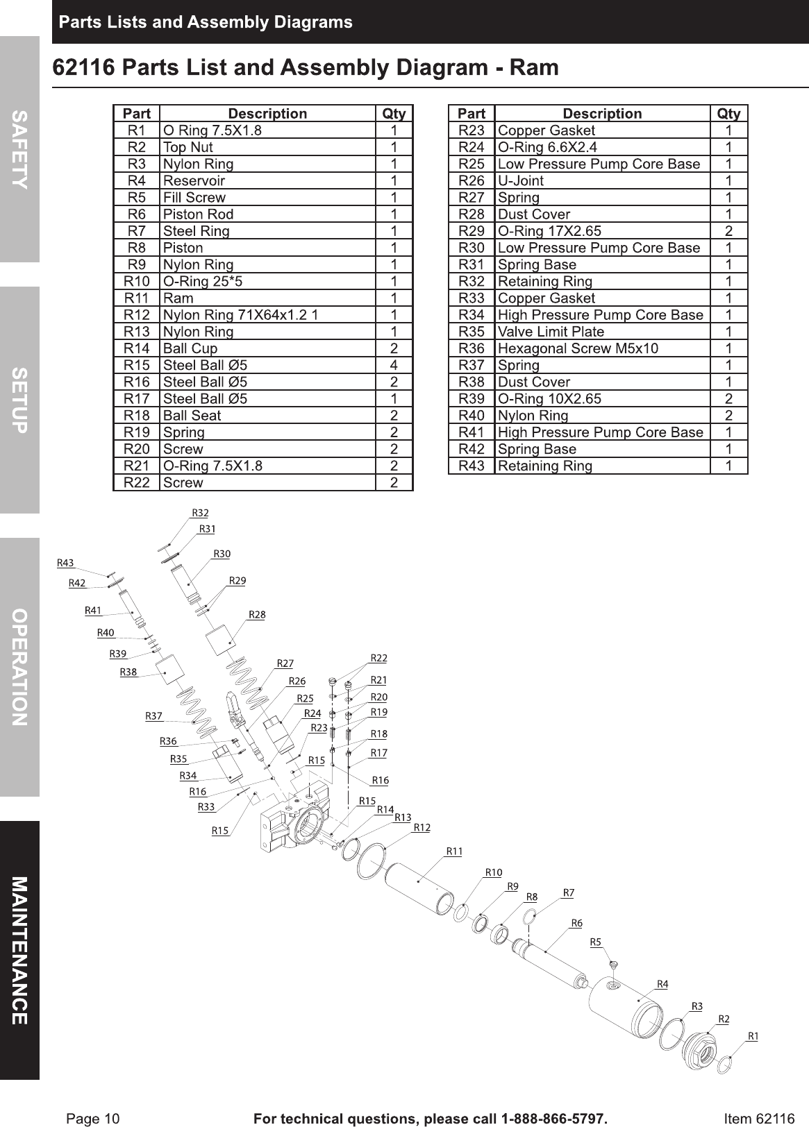Page 10 of 12 - Harbor-Freight Harbor-Freight-3-Ton-Steel-Heavy-Duty-Floor-Jack-With-Rapid-Pump-Product-Manual-  Harbor-freight-3-ton-steel-heavy-duty-floor-jack-with-rapid-pump-product-manual