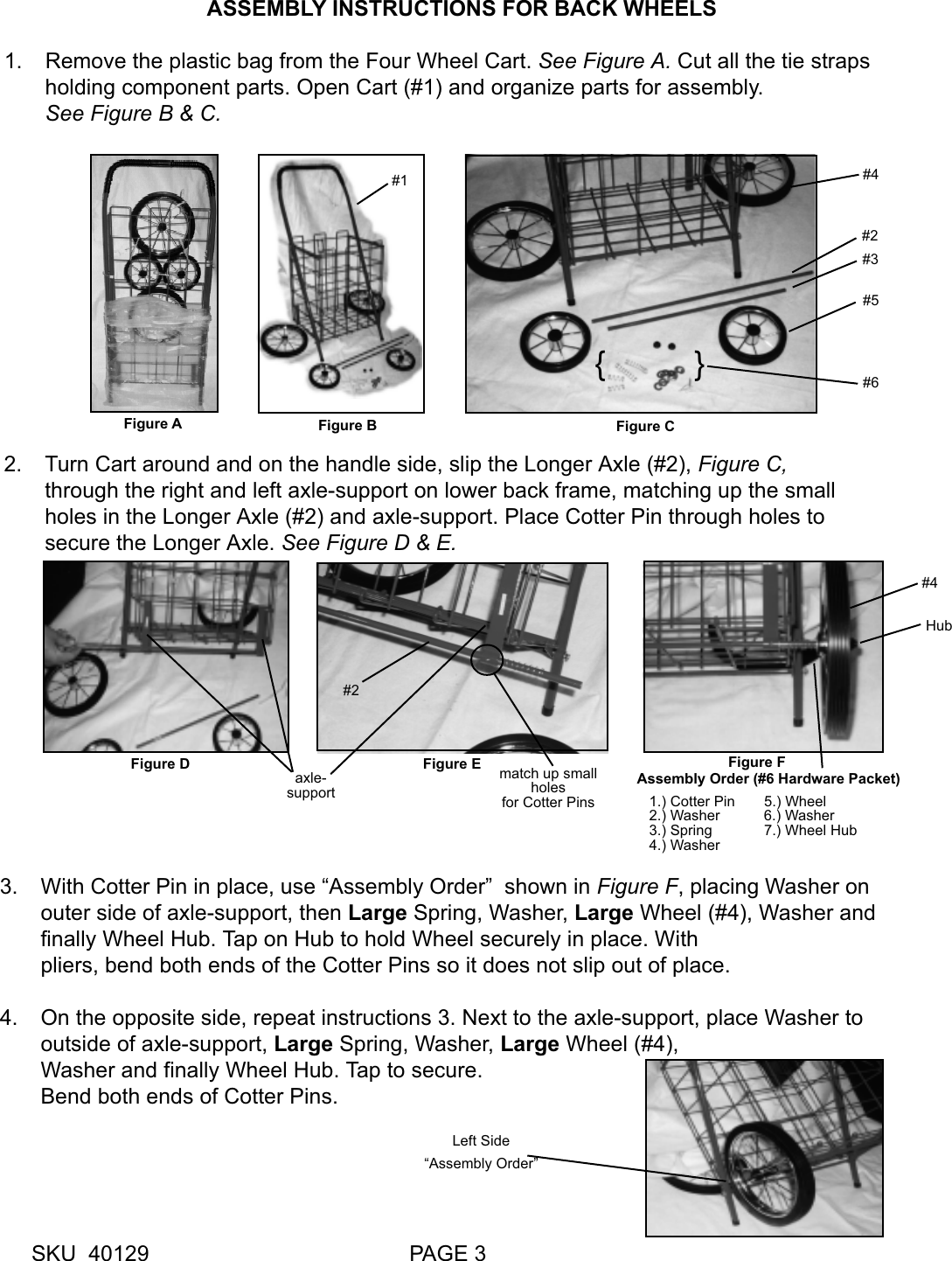 Page 3 of 5 - Harbor-Freight Harbor-Freight-40129-Users-Manual- 40129 4 Wheel Cart Manual.p65  Harbor-freight-40129-users-manual