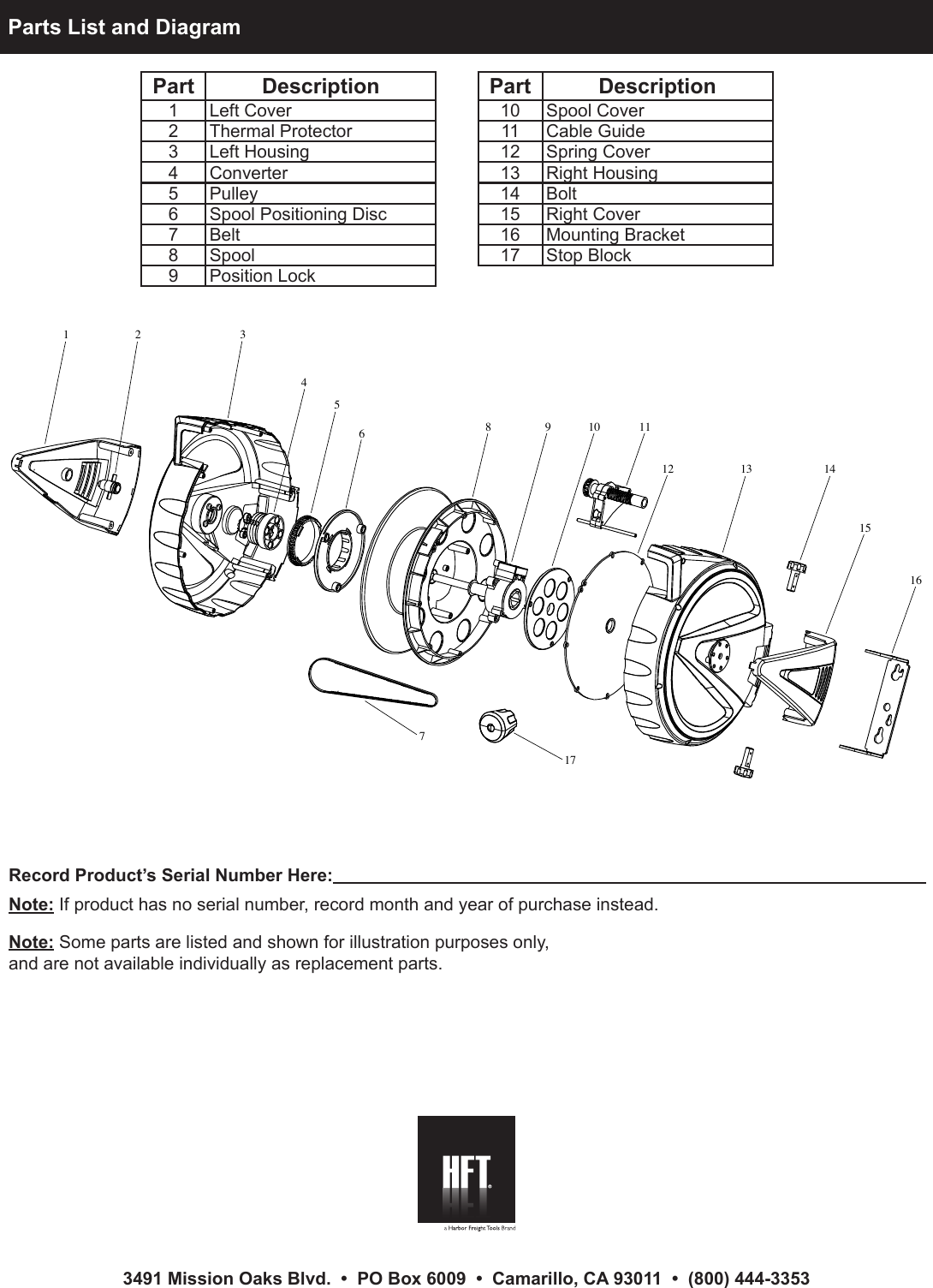 Page 4 of 4 - Harbor-Freight Harbor-Freight-40-Ft-Retractable-Cord-Reel-With-Triple-Tap-Product-Manual-  Harbor-freight-40-ft-retractable-cord-reel-with-triple-tap-product-manual