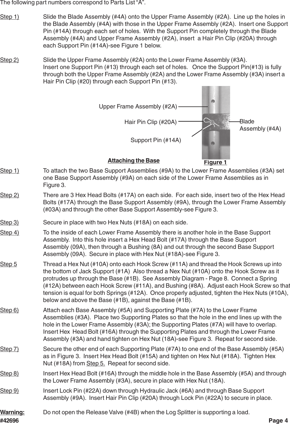 Page 4 of 9 - Harbor-Freight Harbor-Freight-42696-Users-Manual- 42696 Log Splitter  Harbor-freight-42696-users-manual