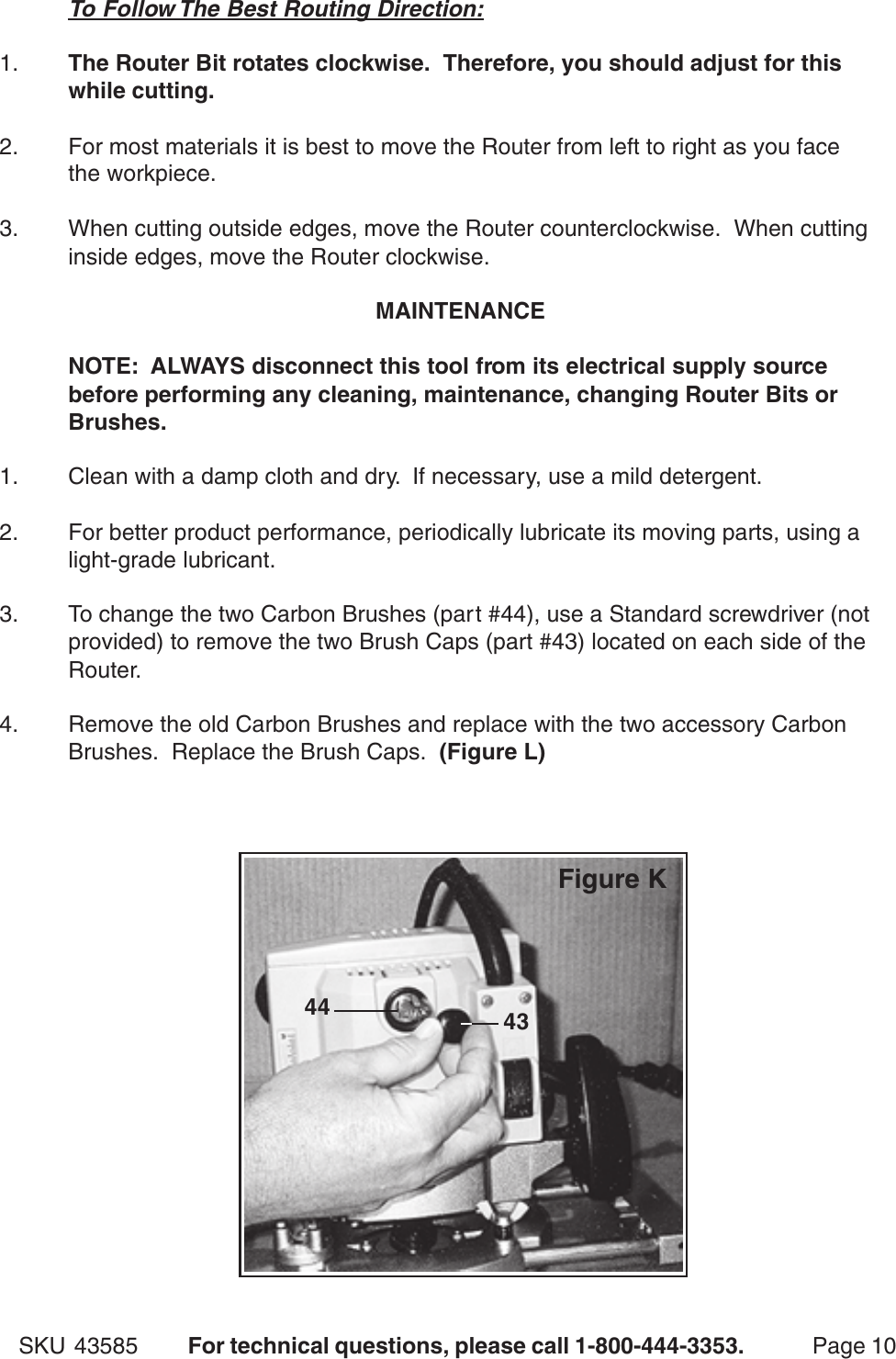 Page 10 of 12 - Harbor-Freight Harbor-Freight-43585-Users-Manual- 43585 Router Manual  Harbor-freight-43585-users-manual