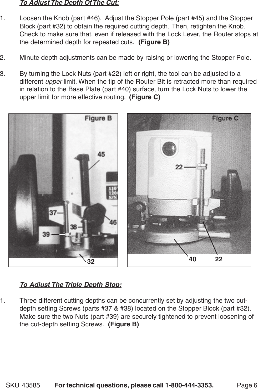 Page 6 of 12 - Harbor-Freight Harbor-Freight-43585-Users-Manual- 43585 Router Manual  Harbor-freight-43585-users-manual