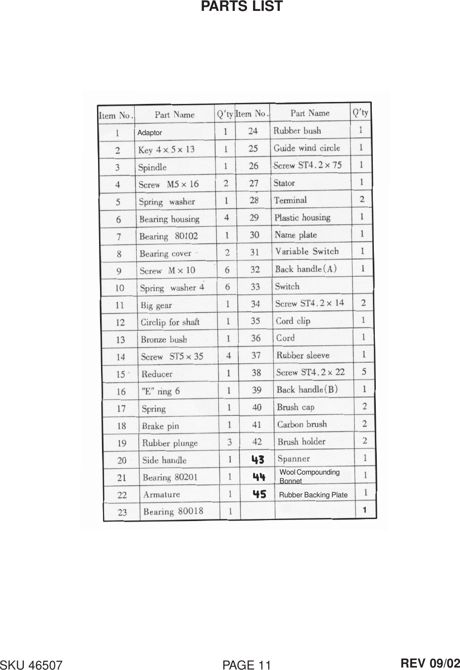 Page 11 of 12 - Harbor-Freight Harbor-Freight-46507-Users-Manual- 46507 Manual  Harbor-freight-46507-users-manual