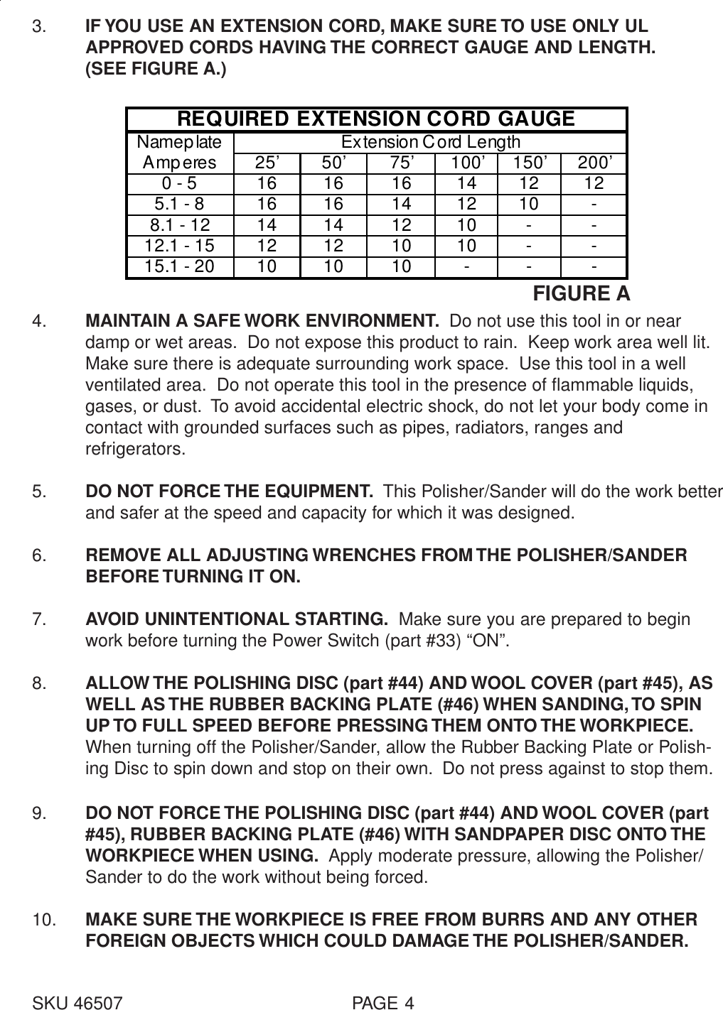 Page 4 of 12 - Harbor-Freight Harbor-Freight-46507-Users-Manual- 46507 Manual  Harbor-freight-46507-users-manual