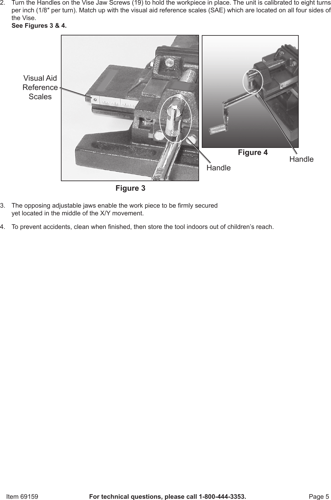 Page 5 of 8 - Harbor-Freight Harbor-Freight-5-In-Rugged-Cast-Iron-Drill-Press-Milling-Vise-Product-Manual-  Harbor-freight-5-in-rugged-cast-iron-drill-press-milling-vise-product-manual