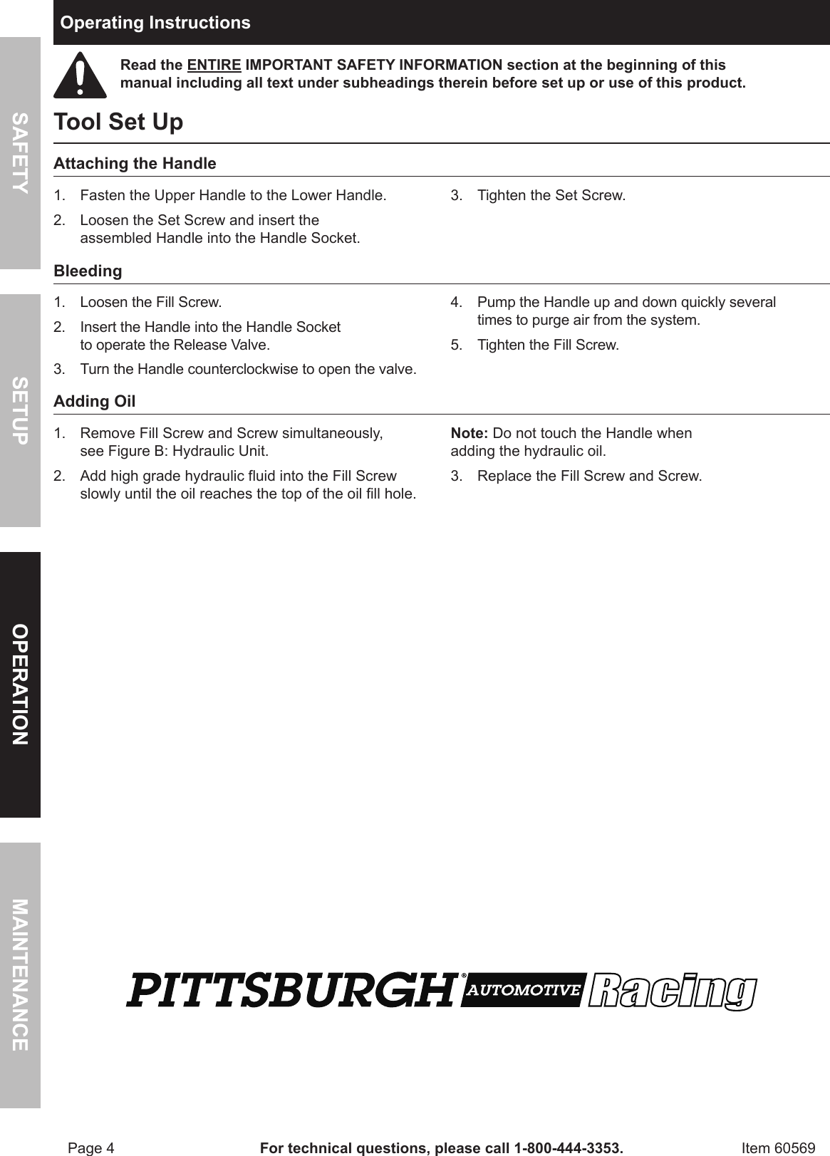 Page 4 of 8 - Harbor-Freight Harbor-Freight-60569-Owner-S-Manual