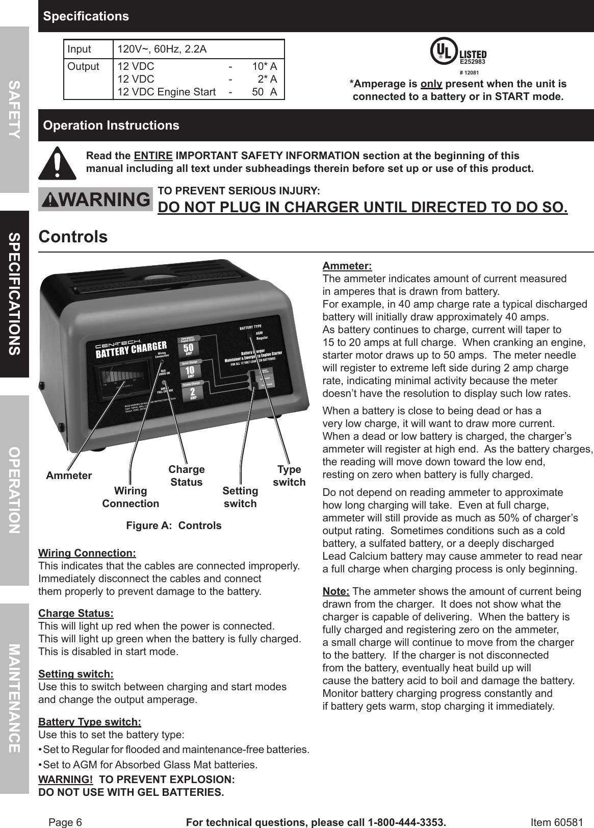 Page 6 of 12 - Harbor-Freight Harbor-Freight-60581-Owner-S-Manual