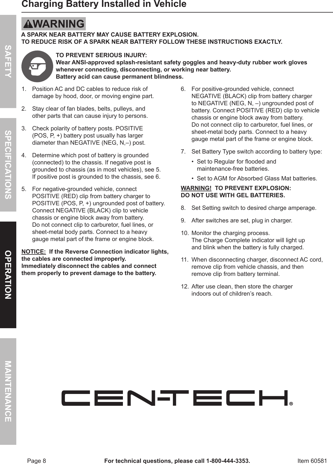 Page 8 of 12 - Harbor-Freight Harbor-Freight-60581-Owner-S-Manual