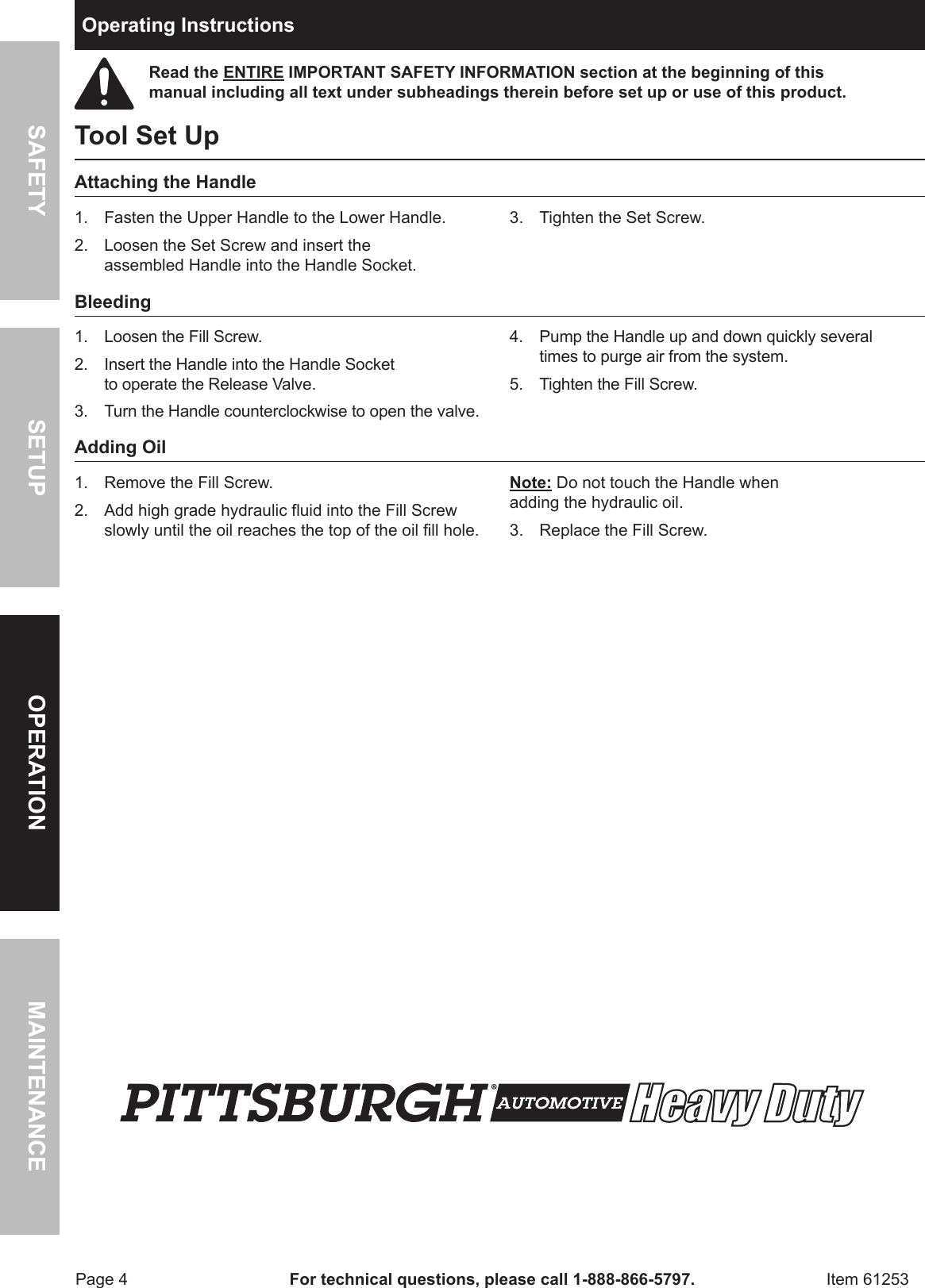 Page 4 of 8 - Harbor-Freight Harbor-Freight-61253-Owner-S-Manual