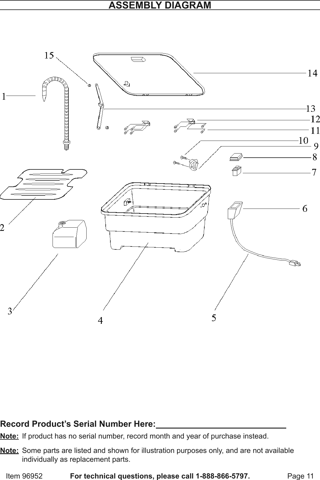 Page 11 of 12 - Harbor-Freight Harbor-Freight-6-5-Gal-Portable-Parts-Washer-With-Pump-Product-Manual-  Harbor-freight-6-5-gal-portable-parts-washer-with-pump-product-manual