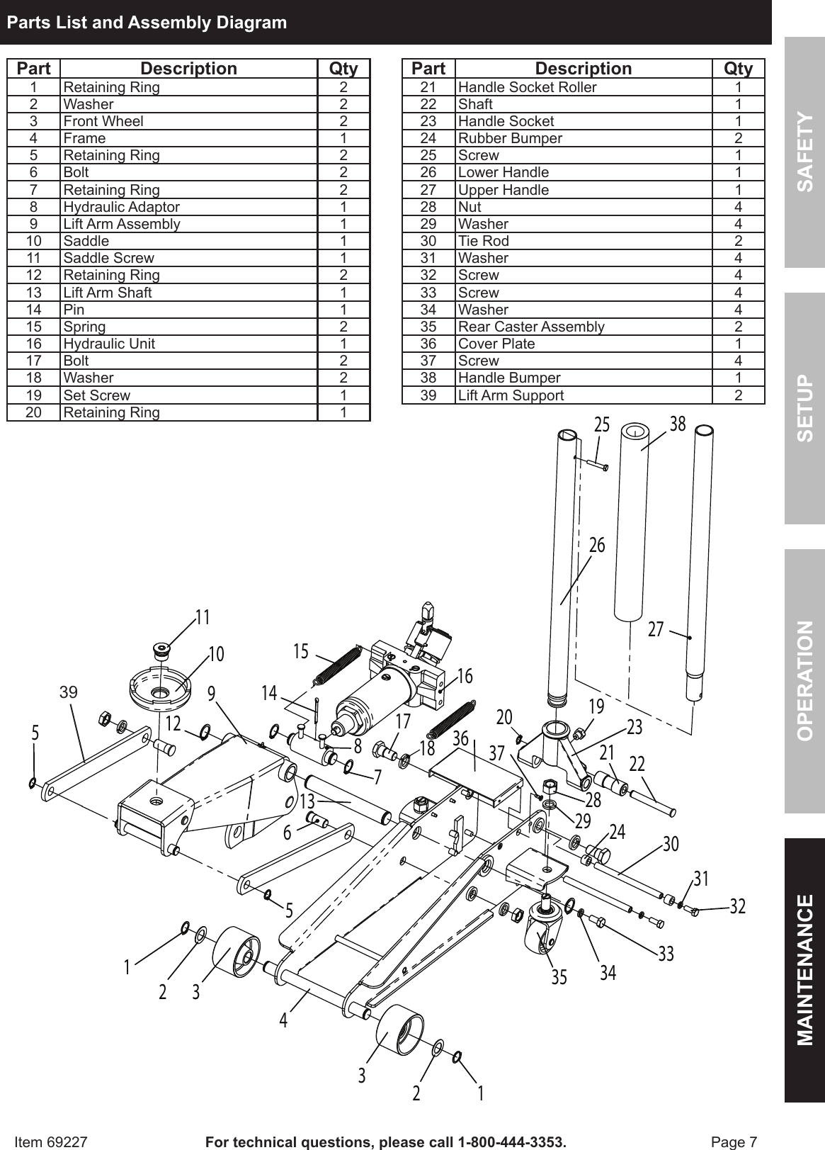 Page 7 of 8 - Harbor-Freight Harbor-Freight-69227-Owner-S-Manual