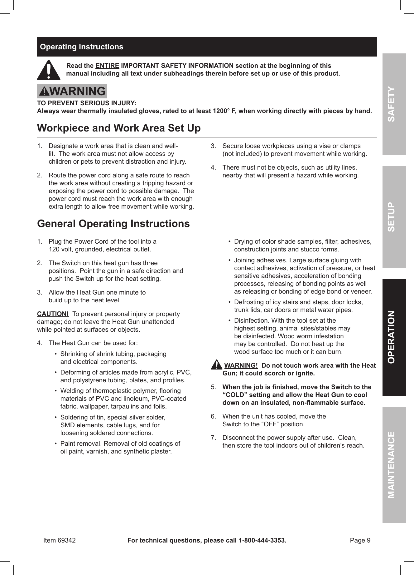 Page 9 of 12 - Harbor-Freight Harbor-Freight-69342-Users-Manual-  Harbor-freight-69342-users-manual