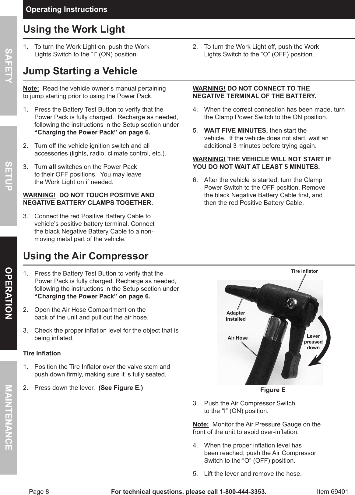 Page 8 of 12 - Harbor-Freight Harbor-Freight-69401-Owner-S-Manual