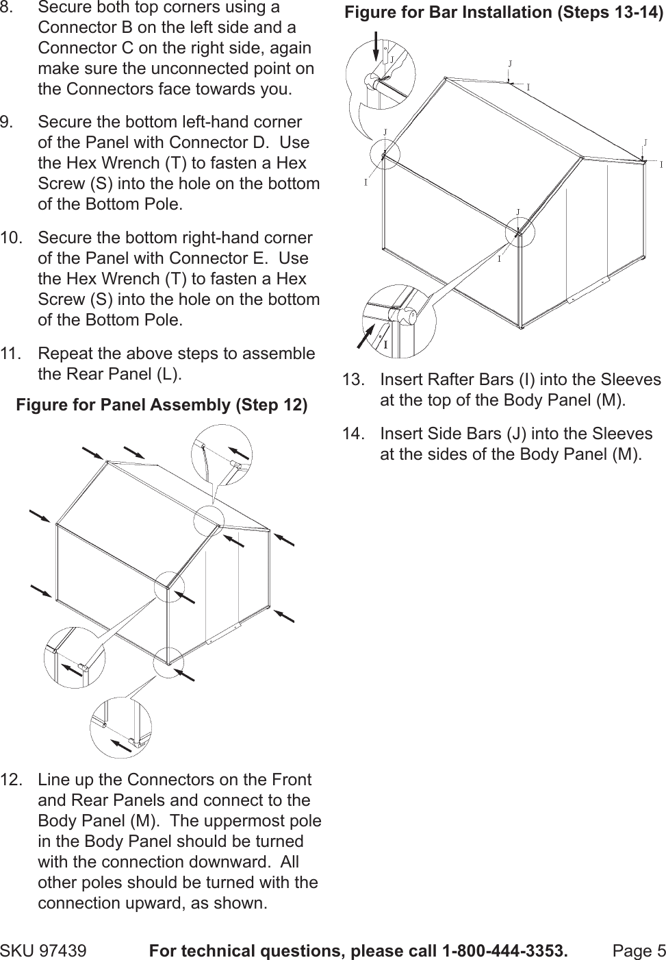 Page 5 of 8 - Harbor-Freight Harbor-Freight-6-Ft-X-6-Ft-Greenhouse-Product-Manual-  Harbor-freight-6-ft-x-6-ft-greenhouse-product-manual