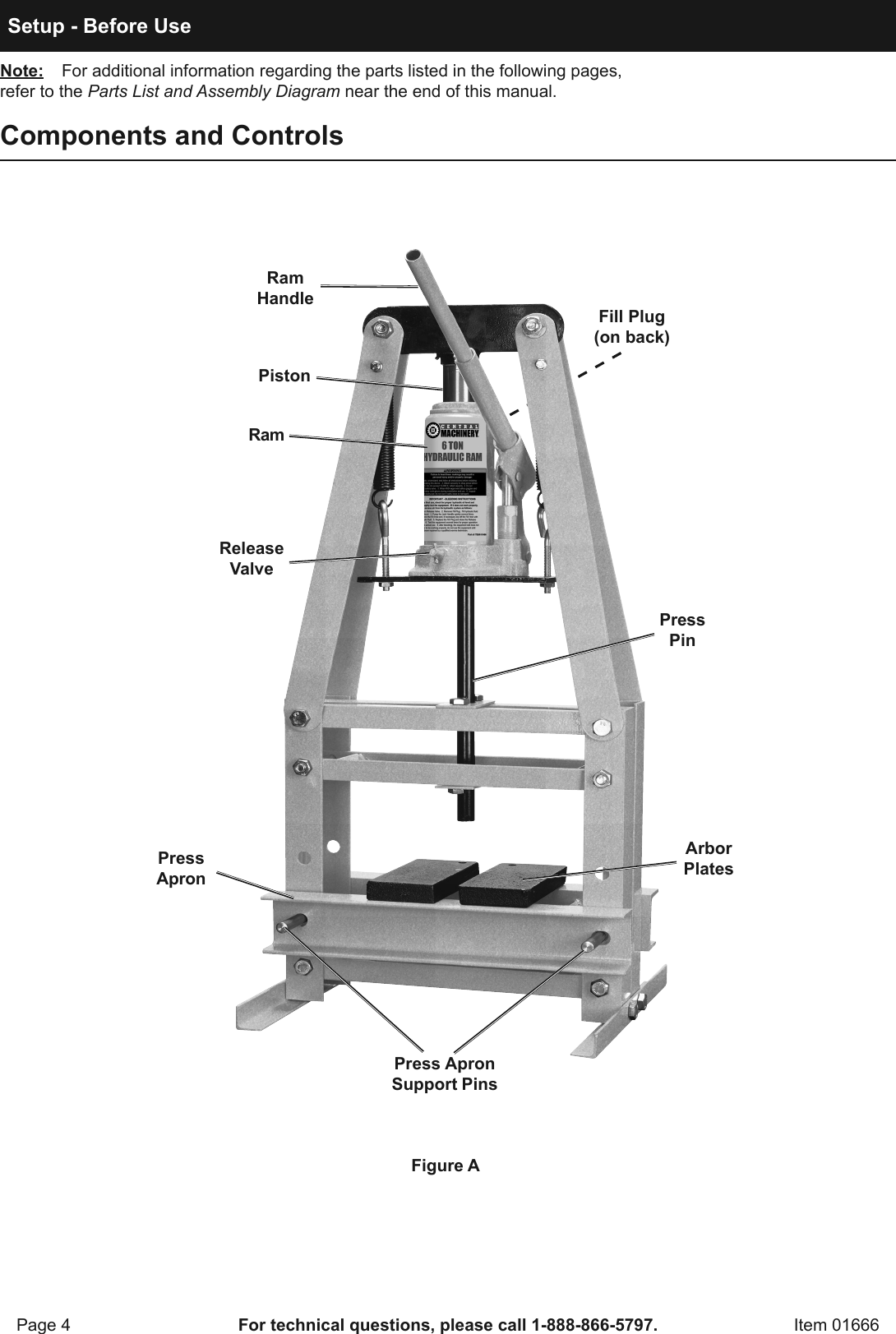 Page 4 of 12 - Harbor-Freight Harbor-Freight-6-Ton-A-Frame-Bench-Shop-Press-Product-Manual-  Harbor-freight-6-ton-a-frame-bench-shop-press-product-manual