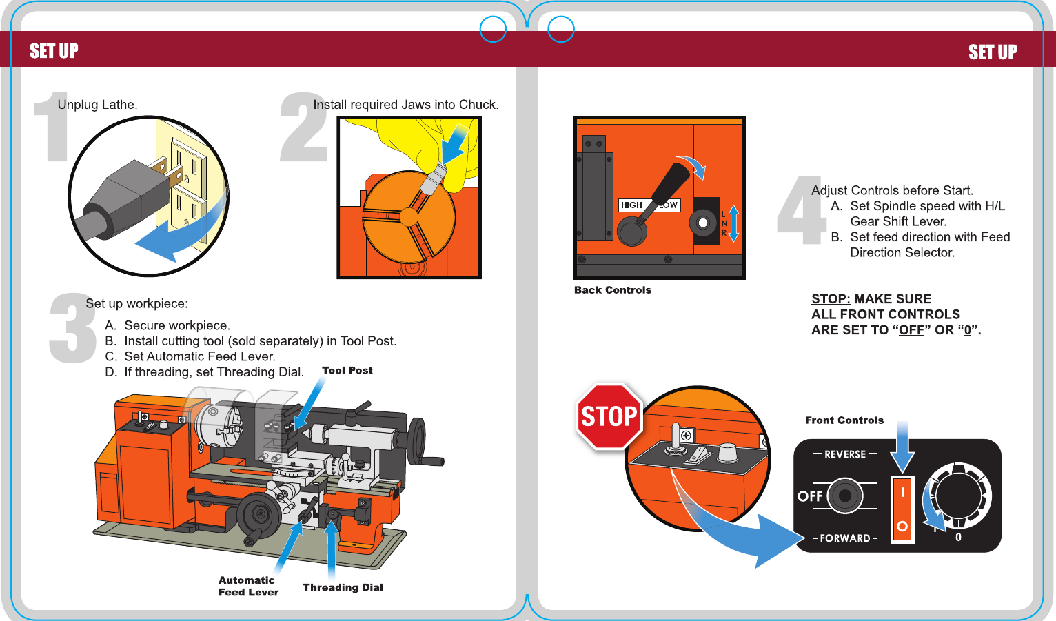 Page 2 of 2 - Harbor-Freight Harbor-Freight-7In-X-12In-Precision-Benchtop-Mini-Lathe-Quick-Start-Manual-  Harbor-freight-7in-x-12in-precision-benchtop-mini-lathe-quick-start-manual