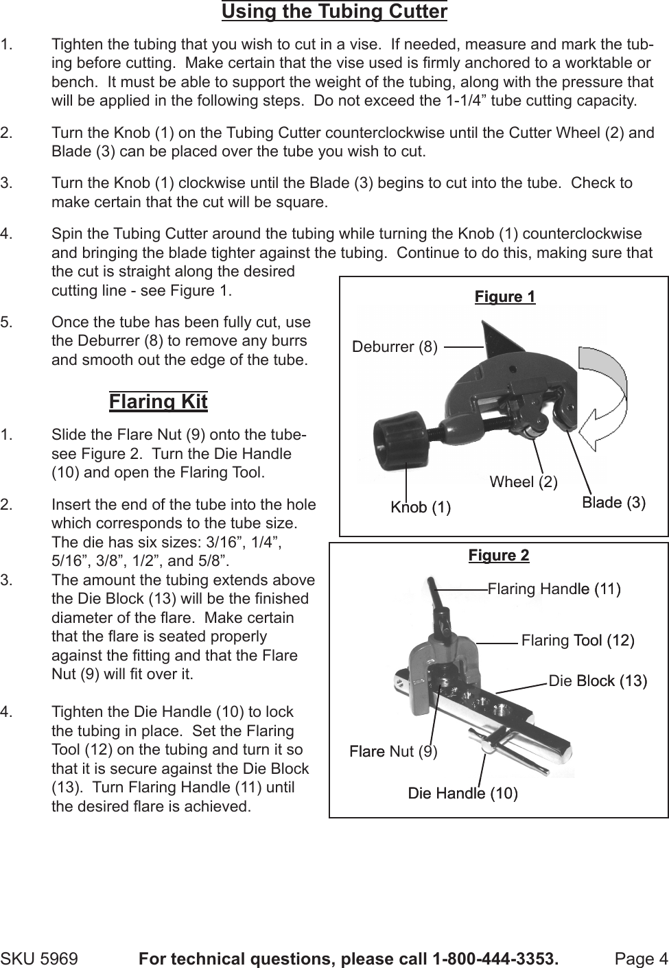 Page 4 of 7 - Harbor-Freight Harbor-Freight-7-Piece-Tube-Flaring-Kit-Product-Manual- Harbor-freight-7-piece-tube-flaring-kit-product-manual
