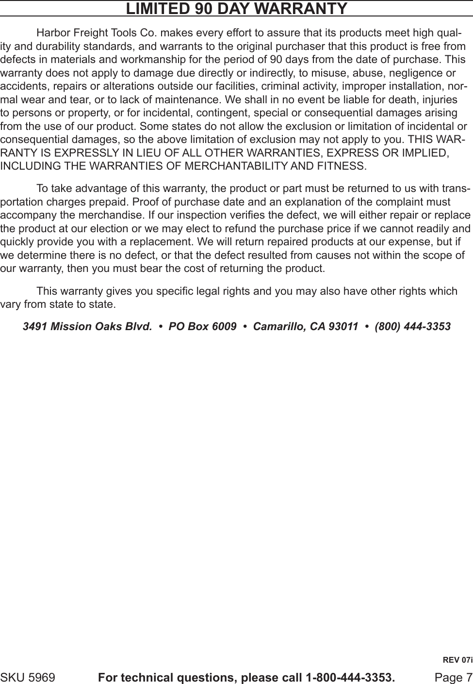 Page 7 of 7 - Harbor-Freight Harbor-Freight-7-Piece-Tube-Flaring-Kit-Product-Manual- Harbor-freight-7-piece-tube-flaring-kit-product-manual