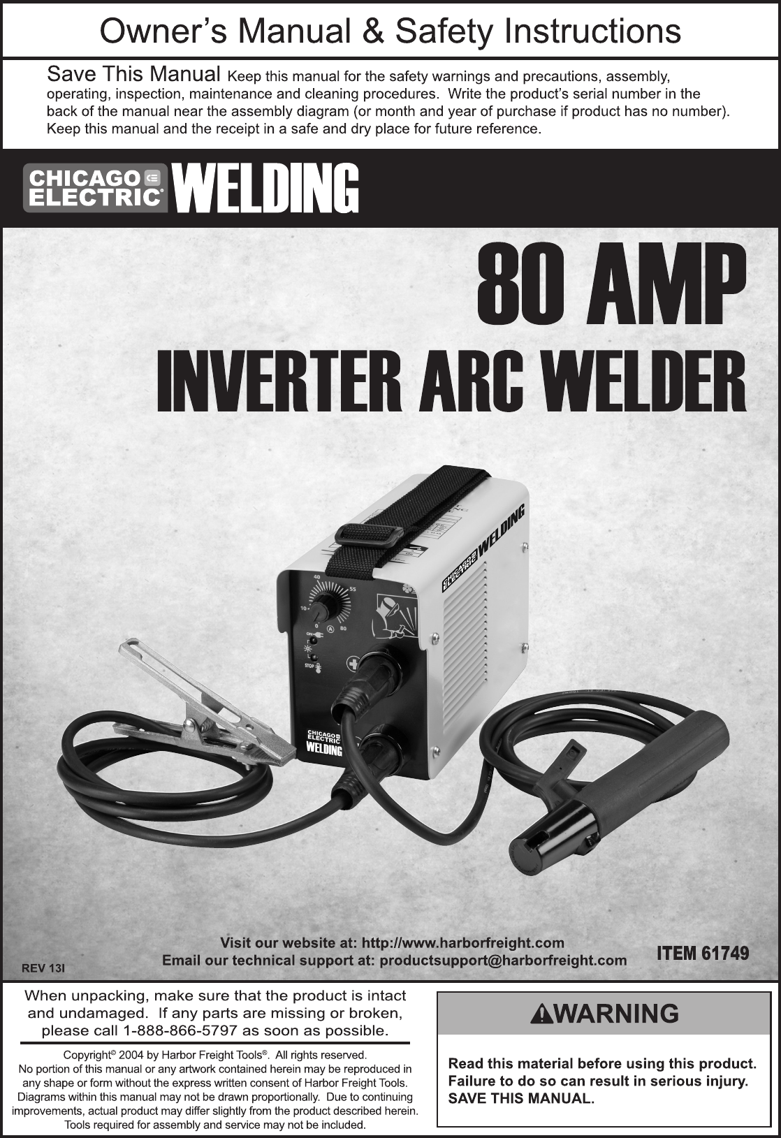 Black Metal Man INVERTER 80 Amp Inverter DC Stick Welder