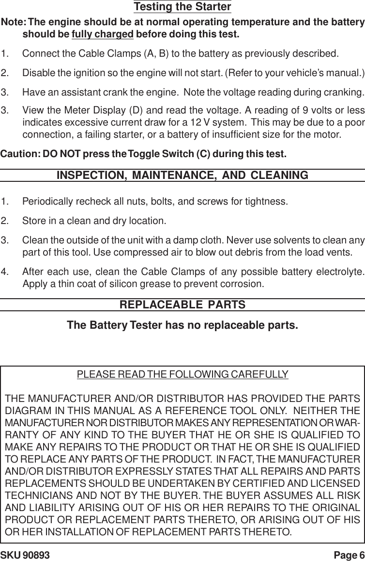Page 6 of 6 - Harbor-Freight Harbor-Freight-90893-Users-Manual- 90636  Harbor-freight-90893-users-manual