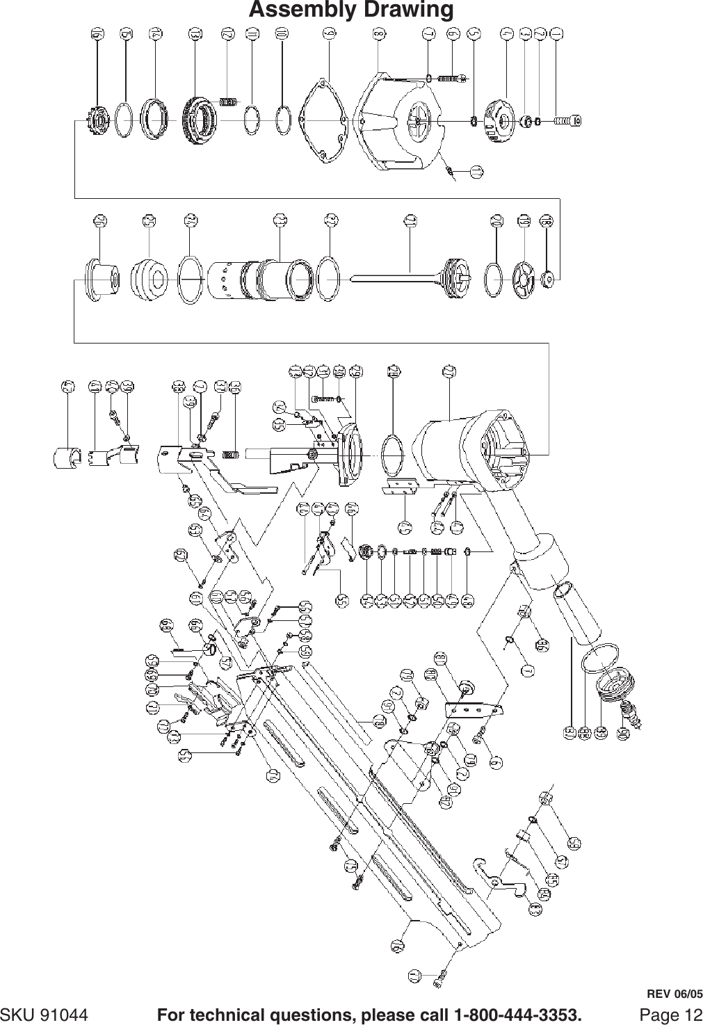 Page 12 of 12 - Harbor-Freight Harbor-Freight-91044-Users-Manual- 91044 Air Framing Nailer Manual  Harbor-freight-91044-users-manual